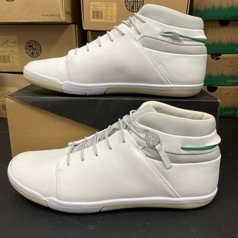 PLAE #554010-012 Abra WP White Men's Leather Sneakers